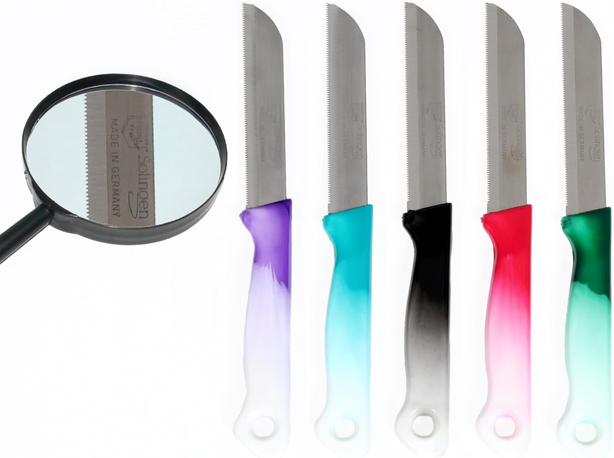 SMI 6 Pcs Paring Knife Set Serrated Solingen Germany Vegetable Knife Fruit Kitchen