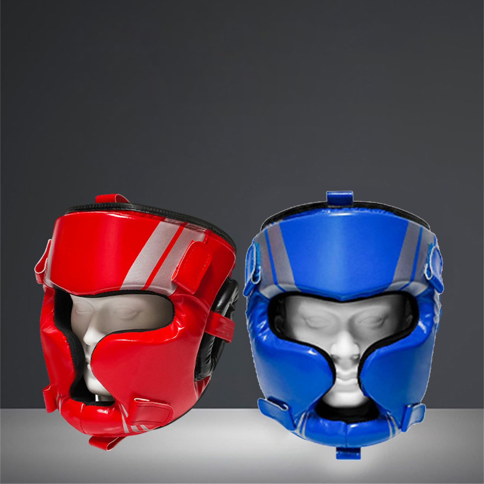 Generisch Casco de boxeo multifuncional, kit de protección contra combate, incluye gorros, protectores de pecho, protectores de piernas, protectores de ingle y equipo de protección para kickboxing