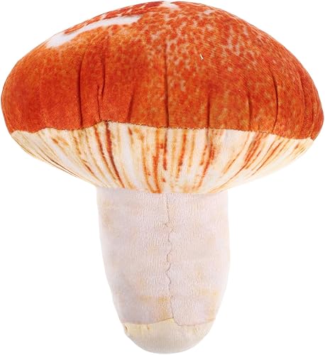 Almohada de hongo, almohada de felpa suave de hongos shiitake de 7.48 pulgadas, cojín decorativo acogedor para sala de estar, dormitorio de niños y