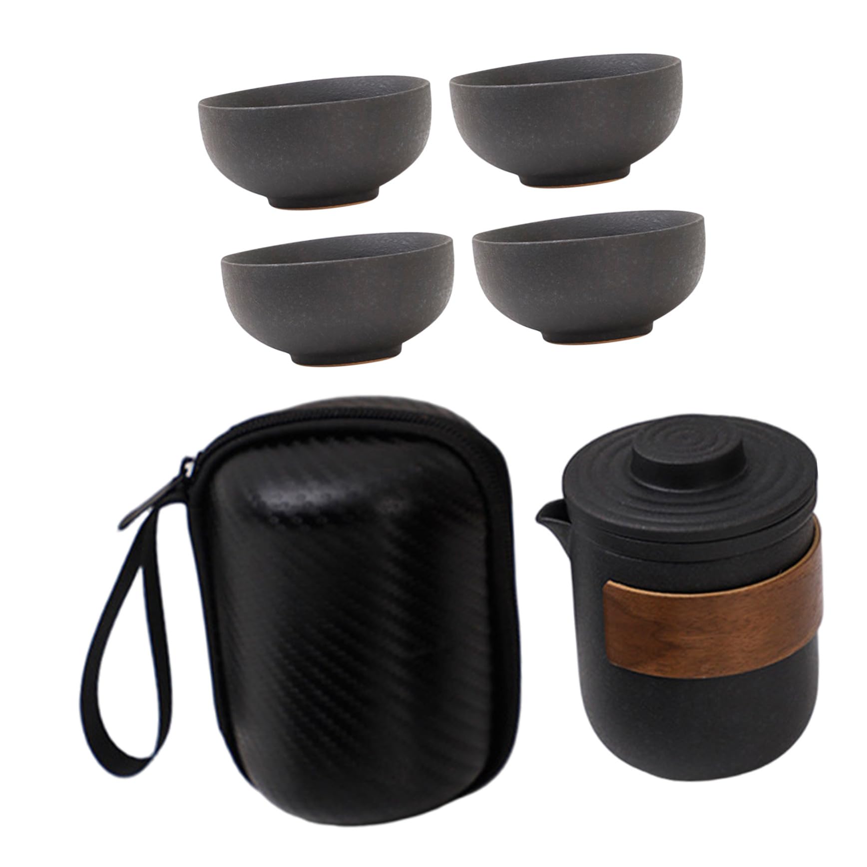 Service à thé Gongfu portable en céramique pour vos voyages et le bureau