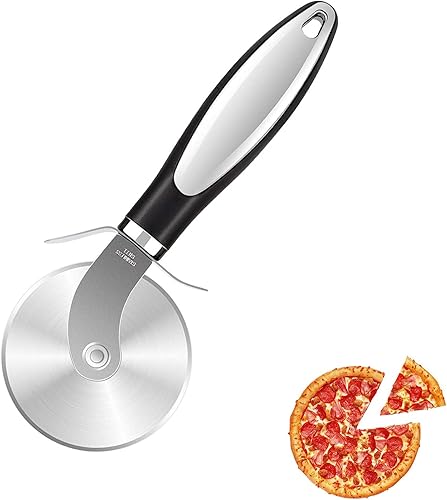 Cortador de pizza, rueda de corte de pizza, con mango ergonómico antideslizante y hoja afilada de acero inoxidable