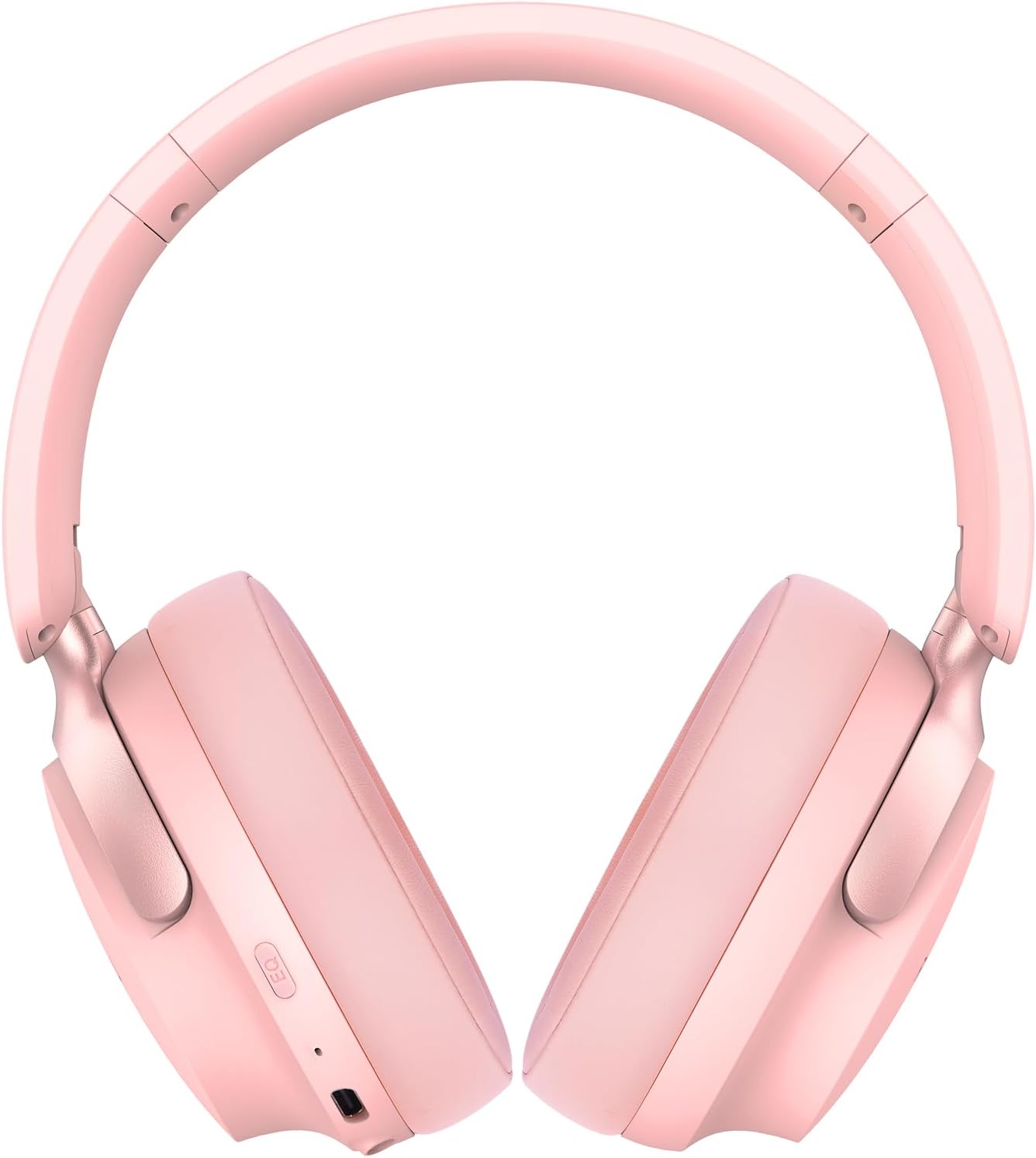 RORSOU B8 Bluetooth Headphones Over Ear, 6 EQ Music Modes and 50H Playtime Deep Bass Wireless Headphones with Mic, Lightweight Folding HiFi Stereo Headset for iPad/Travel/Tablet/PC/Home Pink