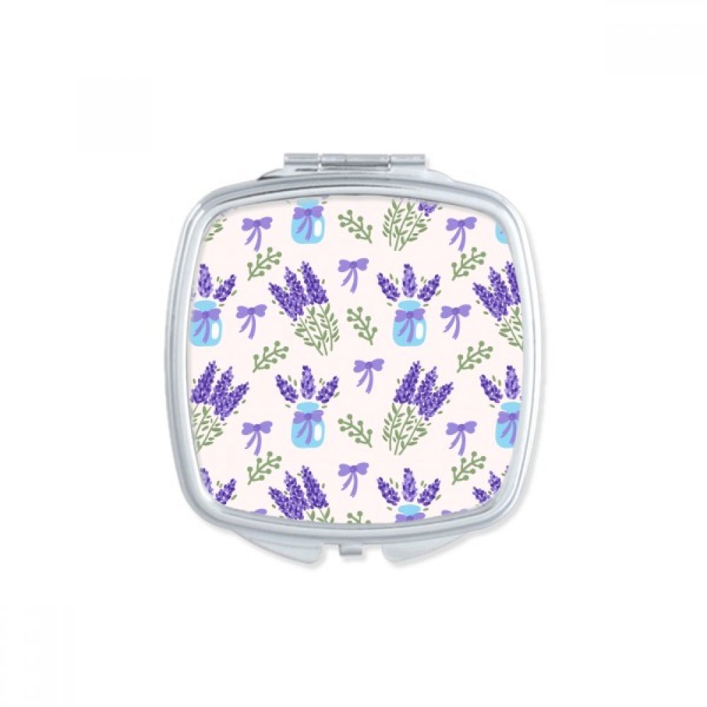Miroir compact lavande mignon pour maquillage portable et sac à main