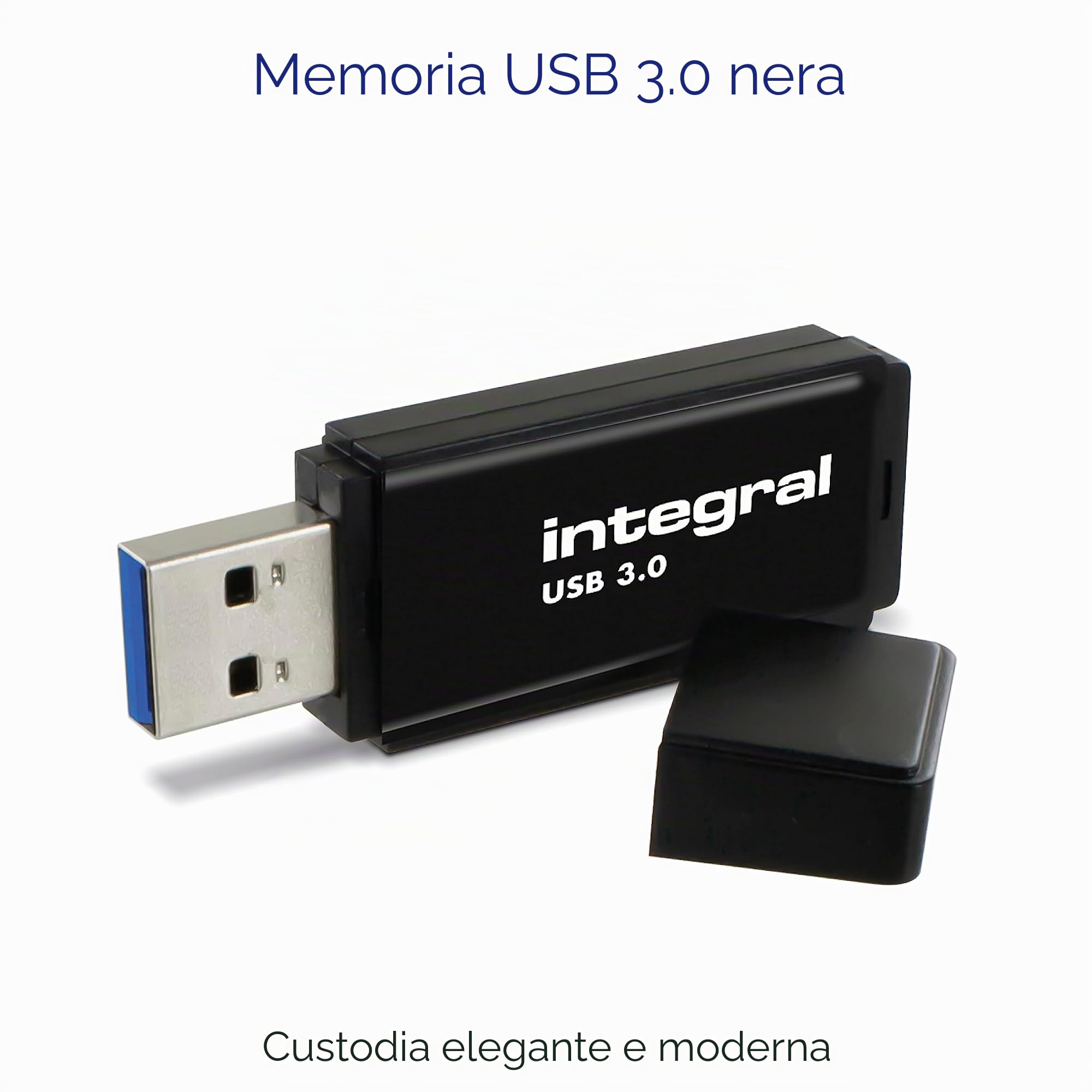 Integral Chiavetta USB 3.0 Gen 1 da 512 GB, ad alta velocità, colore: Nero