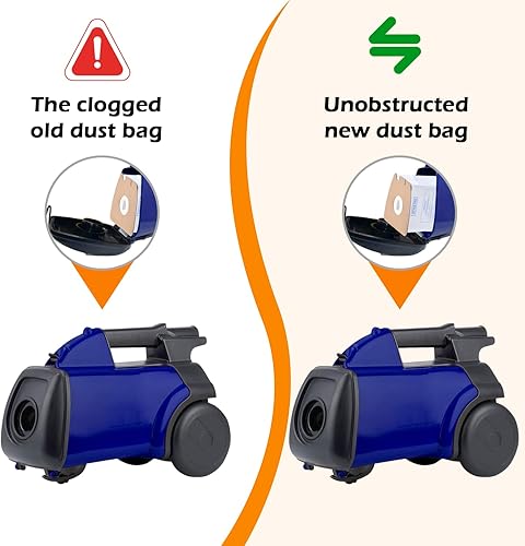 Miniatura 3 de Paquete de 8 bolsas de vacío estilo MM para aspiradoras Eureka Mighty Mite 3670 y 3680  Reemplaza piezas 60295, 60295A, 60295B, 60295C, 60296 y