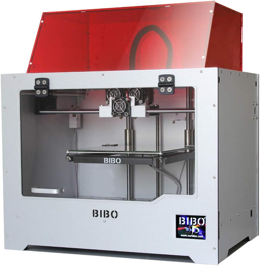 BIBO 2 3D Printer Sturdy Frame Dual Extruders WIFI Touch Screen Cut Printing Time In Half Filament Detect Heatable Glass Bed