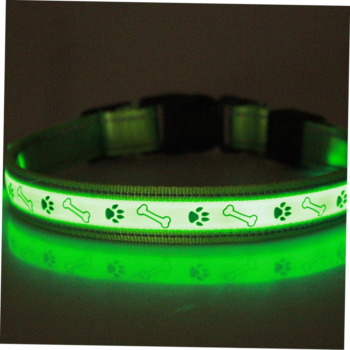 BESPORTBLE colletto illuminato Collare USB ricaricabile Collare LED regolabile di ricarica luminoso collana flash per animali domestici a LED per cani