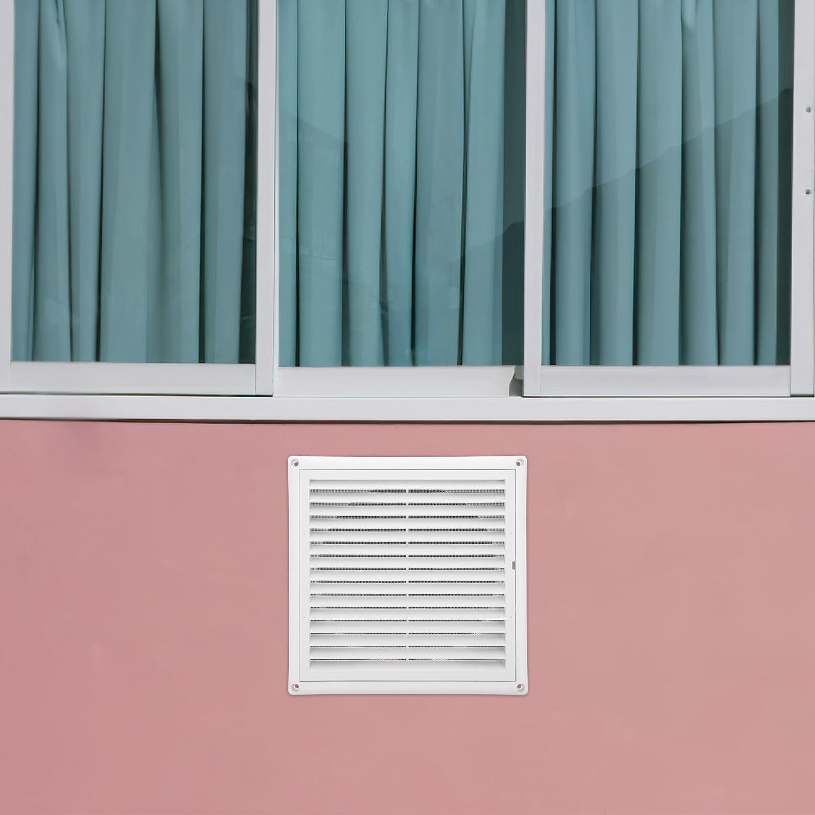 Housoutil 5 Stück Plastik Lüftungsgitter mit Insektenschutz Abluft Ventilationsgitter für Bad Schrank Wand Decke Boden Einfache Installation Langlebig