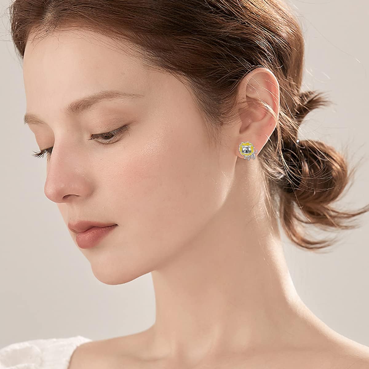 WINNICACA Moonstone Earrings for Women Sterling Silver Stud Drop Moonstone Earrings Animal Jewelry Gifts for Birthday Christmas