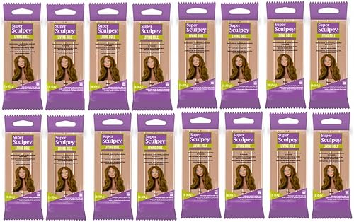 M02382x16 MOREZMORE 16 lb Super Sculpey Living Doll Beige Horno Horno Horno Arcilla Polimérica