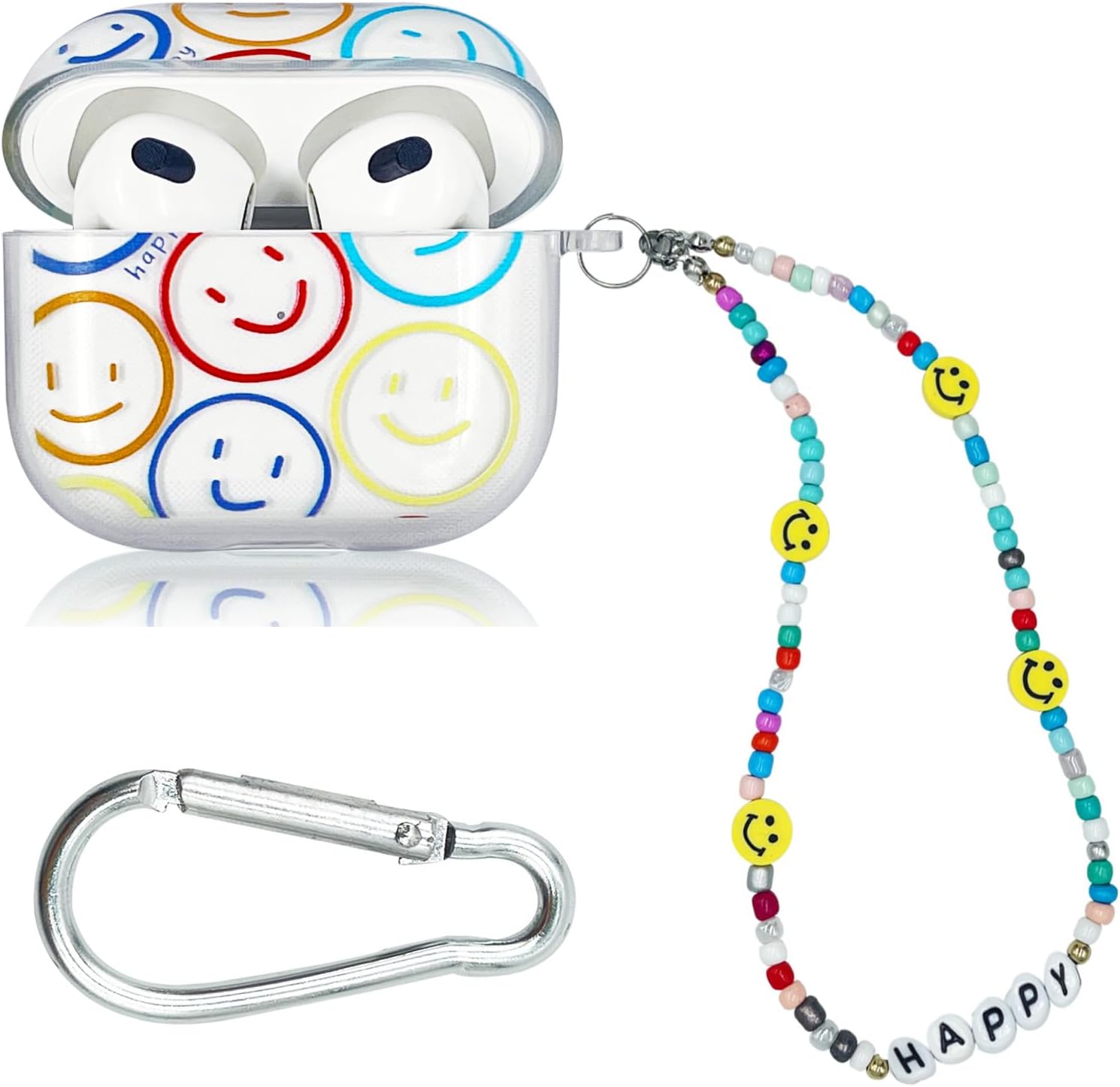 Clear Smiley Face Case for AirPods 3