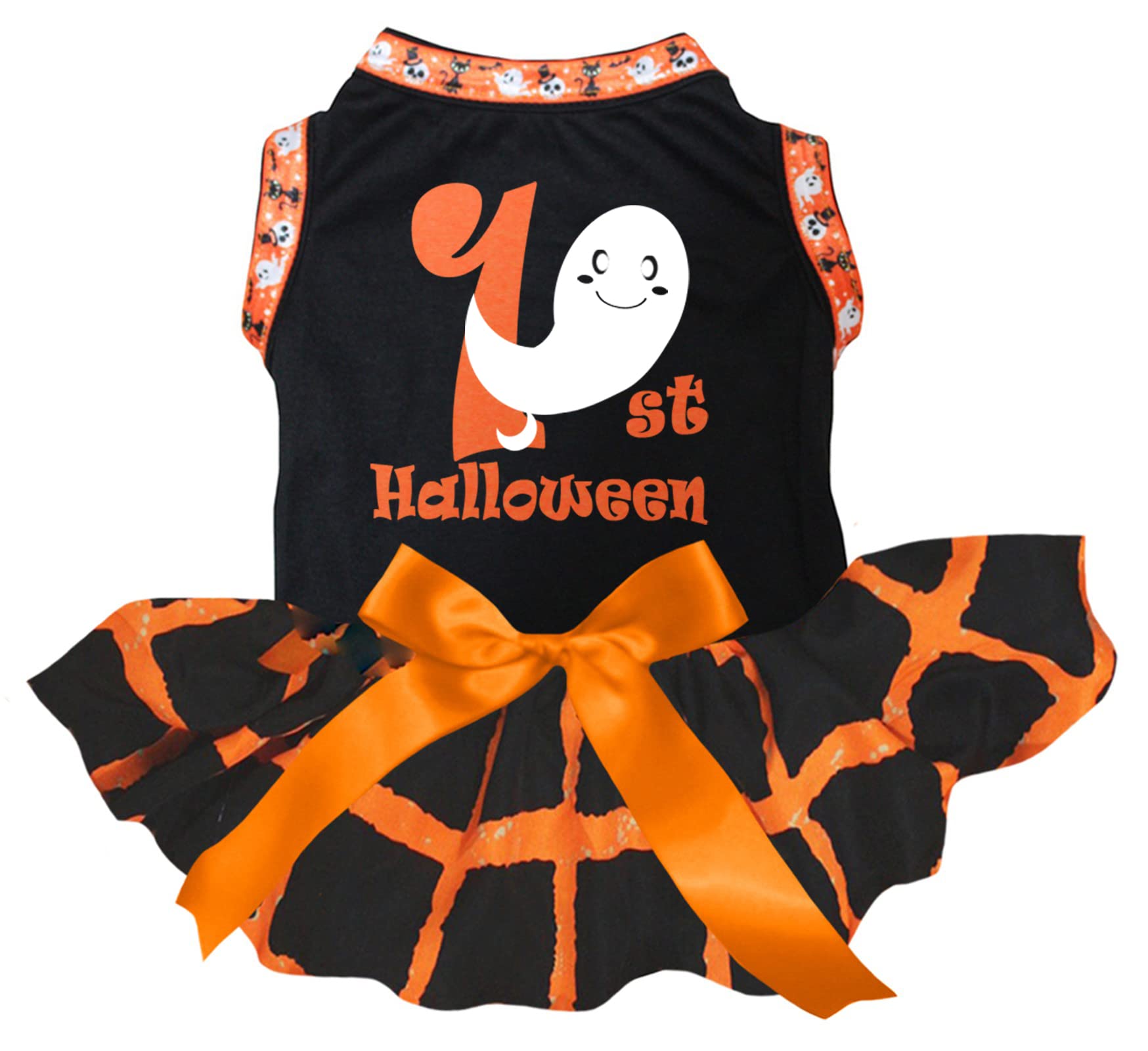 Robe d'Halloween pour chiot 1st Ghost pour créer des souvenirs inoubliables M