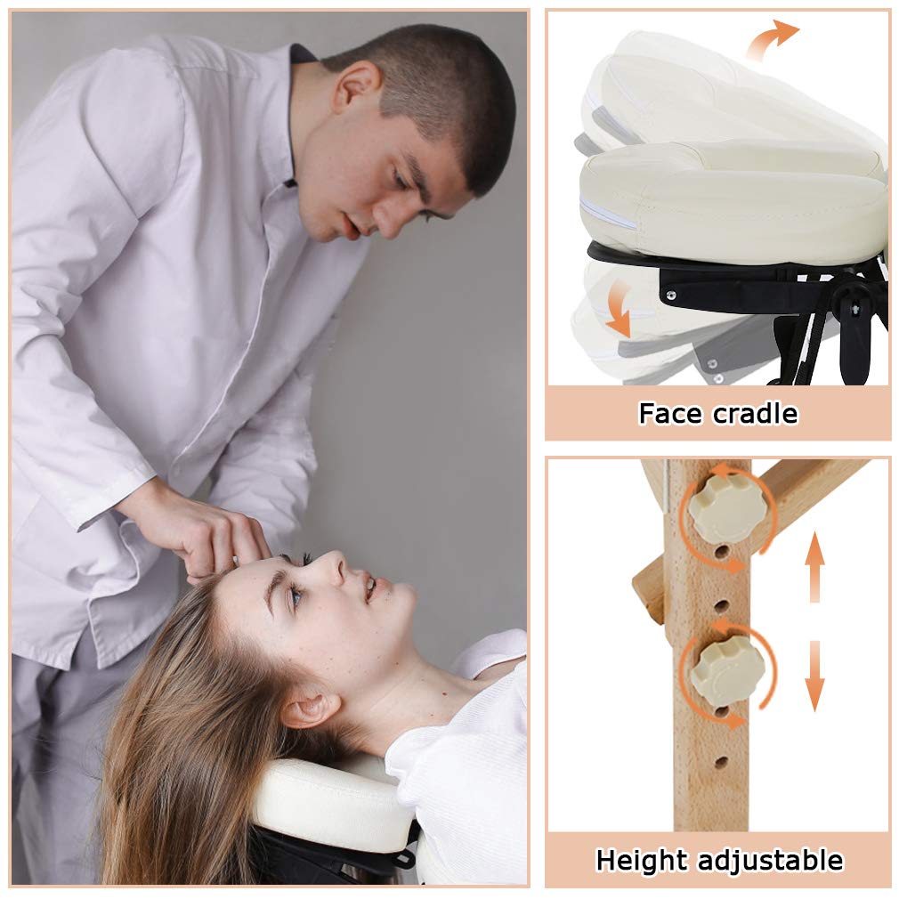 BestMassage Portable Folding Massage Table with Adjustable Height