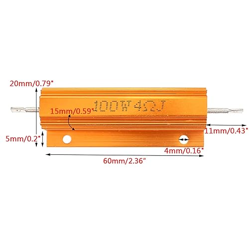 Miniatura 8 de Cermant 5 adaptadores de resistencia montados en caja de lumino de 100 W y 2 ohmios (5 unidades de 100 W 2 ohmios)