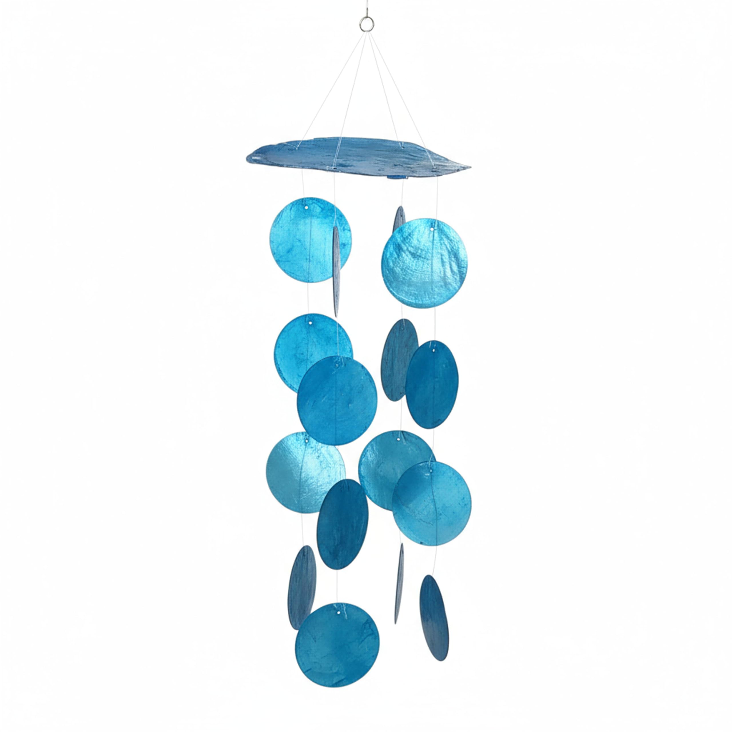 ART_CRAFT Perlmutt Girlande Capiz blau als hänge Deko für Fe