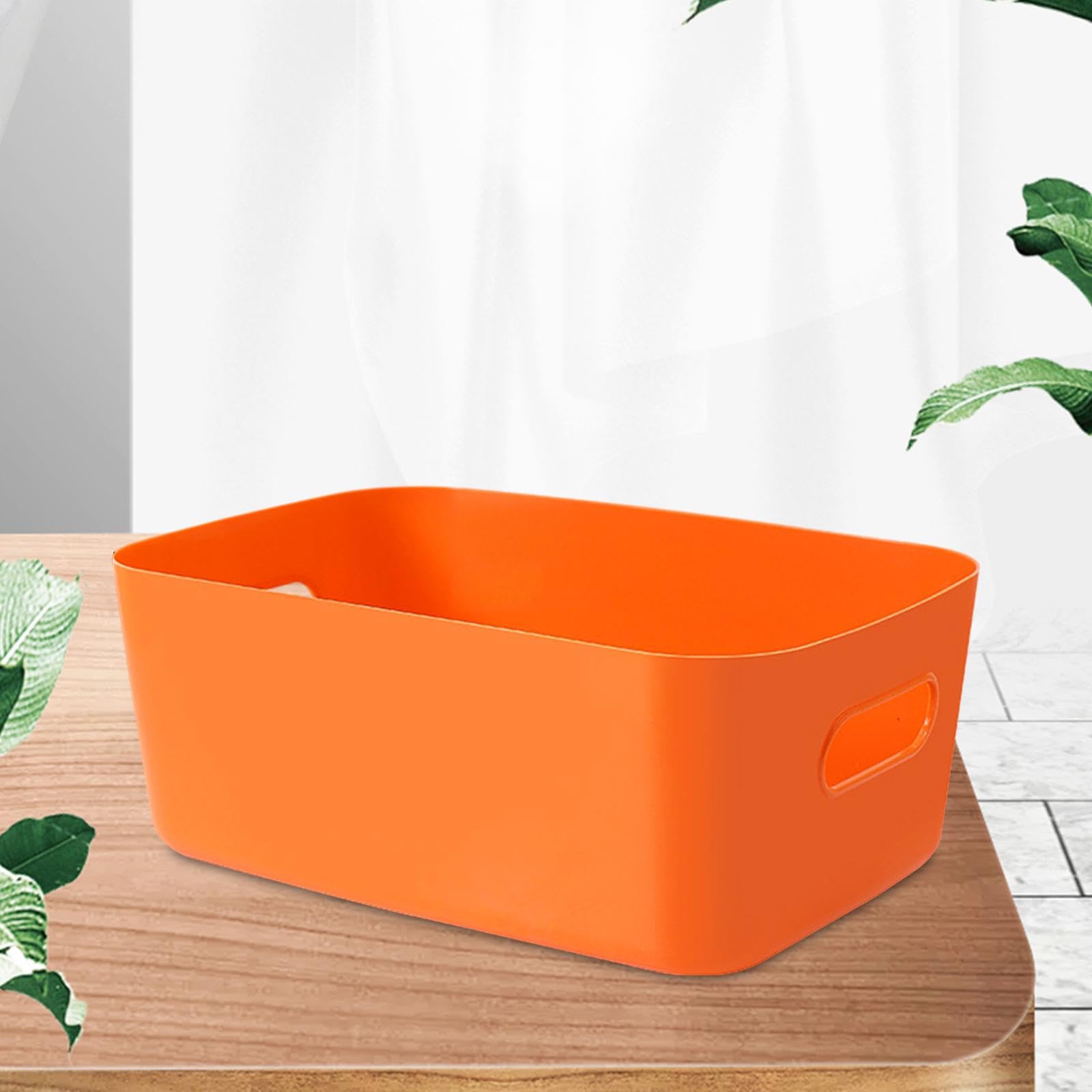 Enakshi (LABEL) Creations Desktop Storage Basket Stylish Cosmetic Organizer for Dresser Shelves Closet OrangeHome & Garden|Household Supplies & Cleaning|Home Organization|Storage Boxes 3