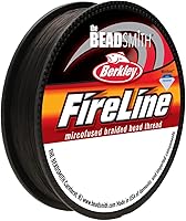 Vista 13 de The Beadsmith Fireline by Berkley - Hilo trenzado microfusionado - Prueba de 4 libras, diámetro de 005"/.12mm, carrete de 50 yardas, color cristal