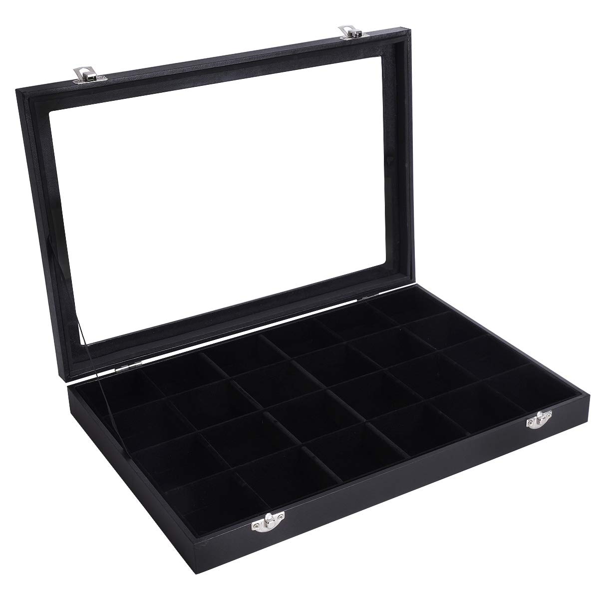 Boîte à Bijoux 24 Compartiments | 20x15x4.6cm | Velours