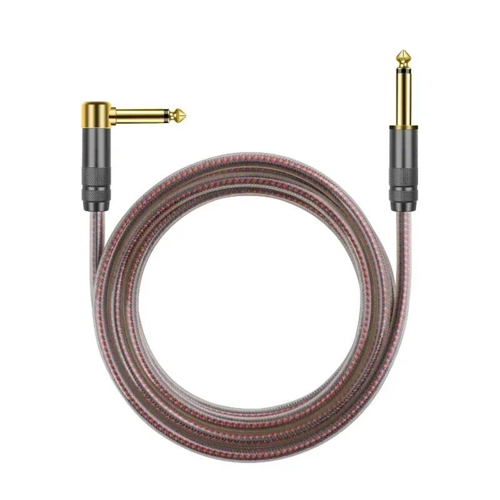 Adulto Cavo Audio Per Chitarra Cavo Per Chitarra Elettrica Professionale Ad Angolo Retto Da 6,35 Mm | Questo cavo è versatile e adatto a un'ampia gamma di apparecchiature musicali.(15m)