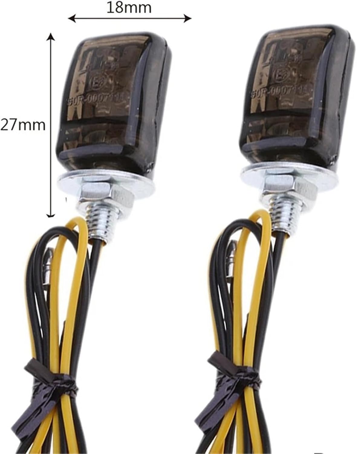 オートバイ用フロントターンシグナルライト 2個入り ブラック 小型インジケーター ウィンカー オートバイ モーターバイク オートバイ