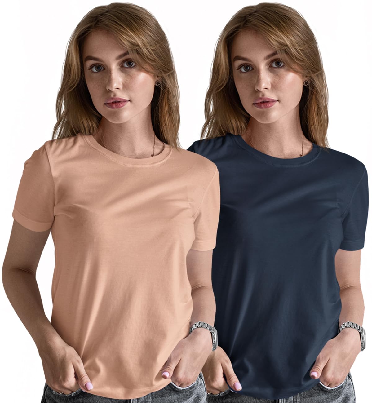 xenovaurban Womens T-Shirt Combo | 100% Cotton Women's Regular Casual T-Shirt Combo of 2-picture-50