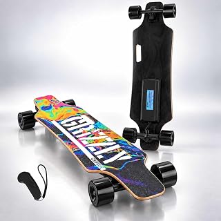33" Elektro-Longboard Mit Fernbedienung, 25 Km/H, 4 Stufen, Ahorn-Deck J