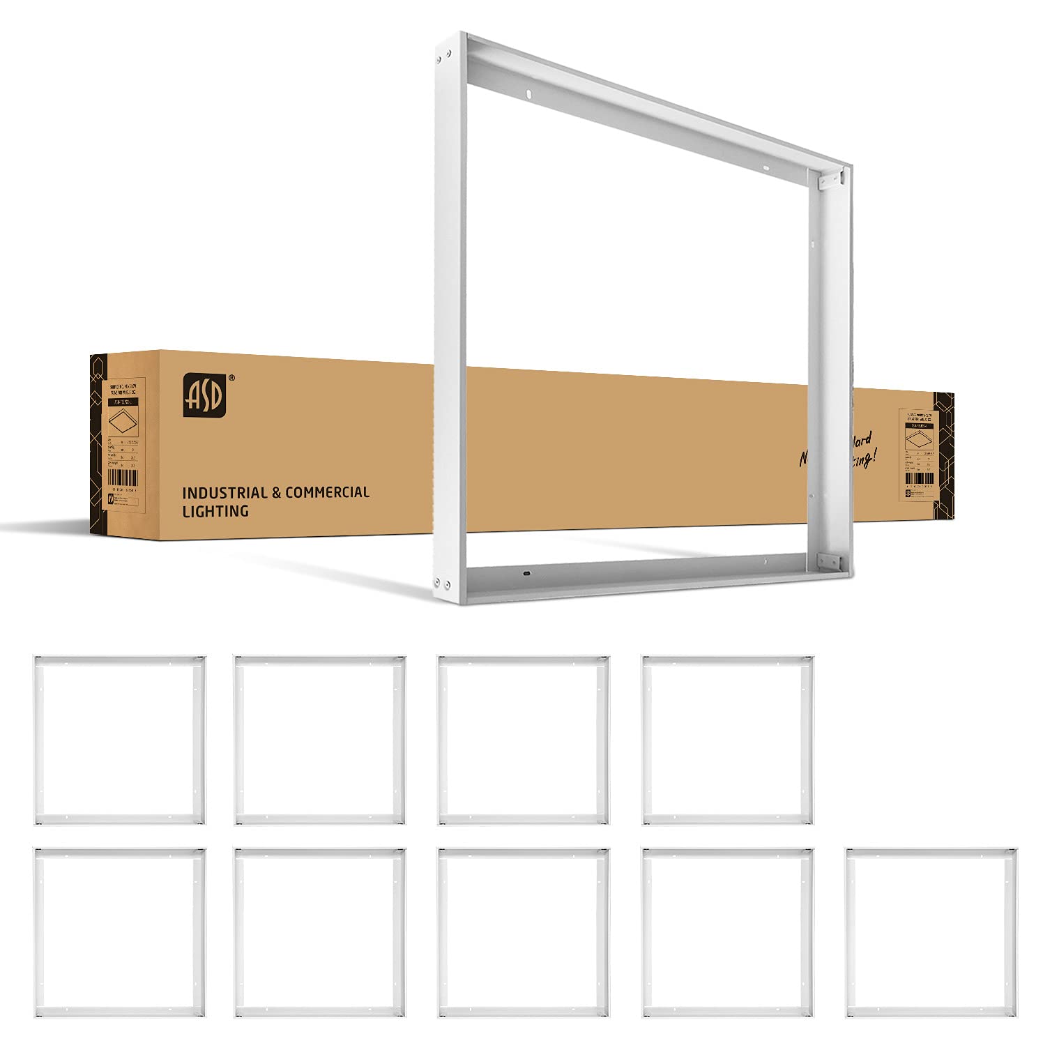 Led 2x4 Flat Panel Light Sunco 12-Pack 2x4 Surface Mount Kit - Aluminum ...