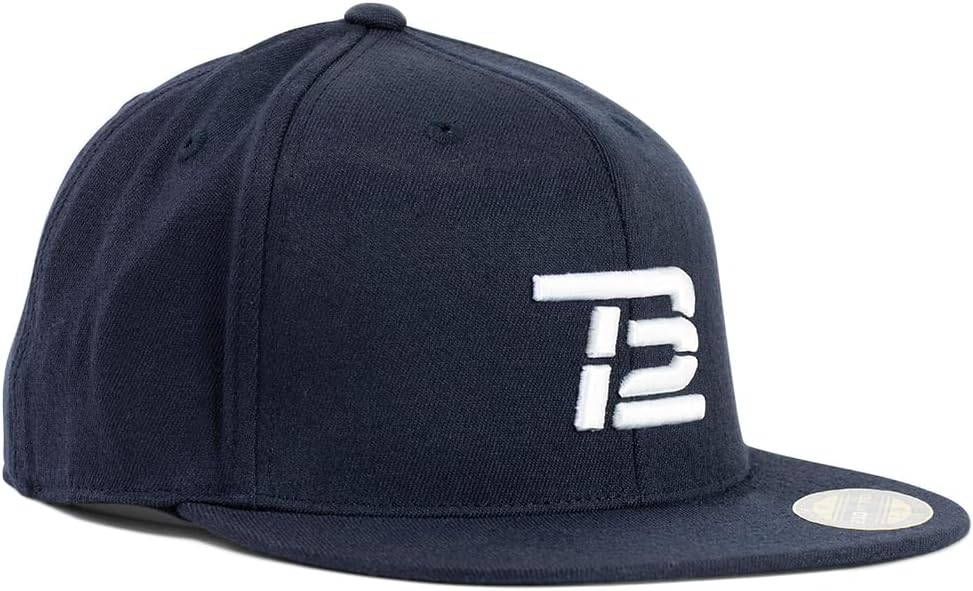 TB12Fitted Hat, Official Merchandise of Tom Brady's Brand, Embroidered Logo, Large, Black, Favorite Cap of The Goat