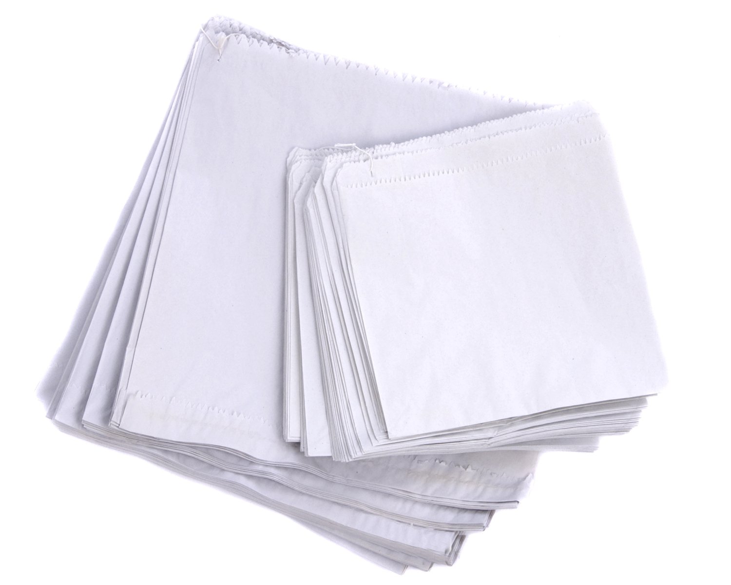 Bag It Plastics White Paper Food Bags | 10" x 10"| Pack of 300 | Strung Kraft Paper Bags for food use, Groceries, Fruit Bags, Paper Sandwich Bags, Lunch bags, Veg bags