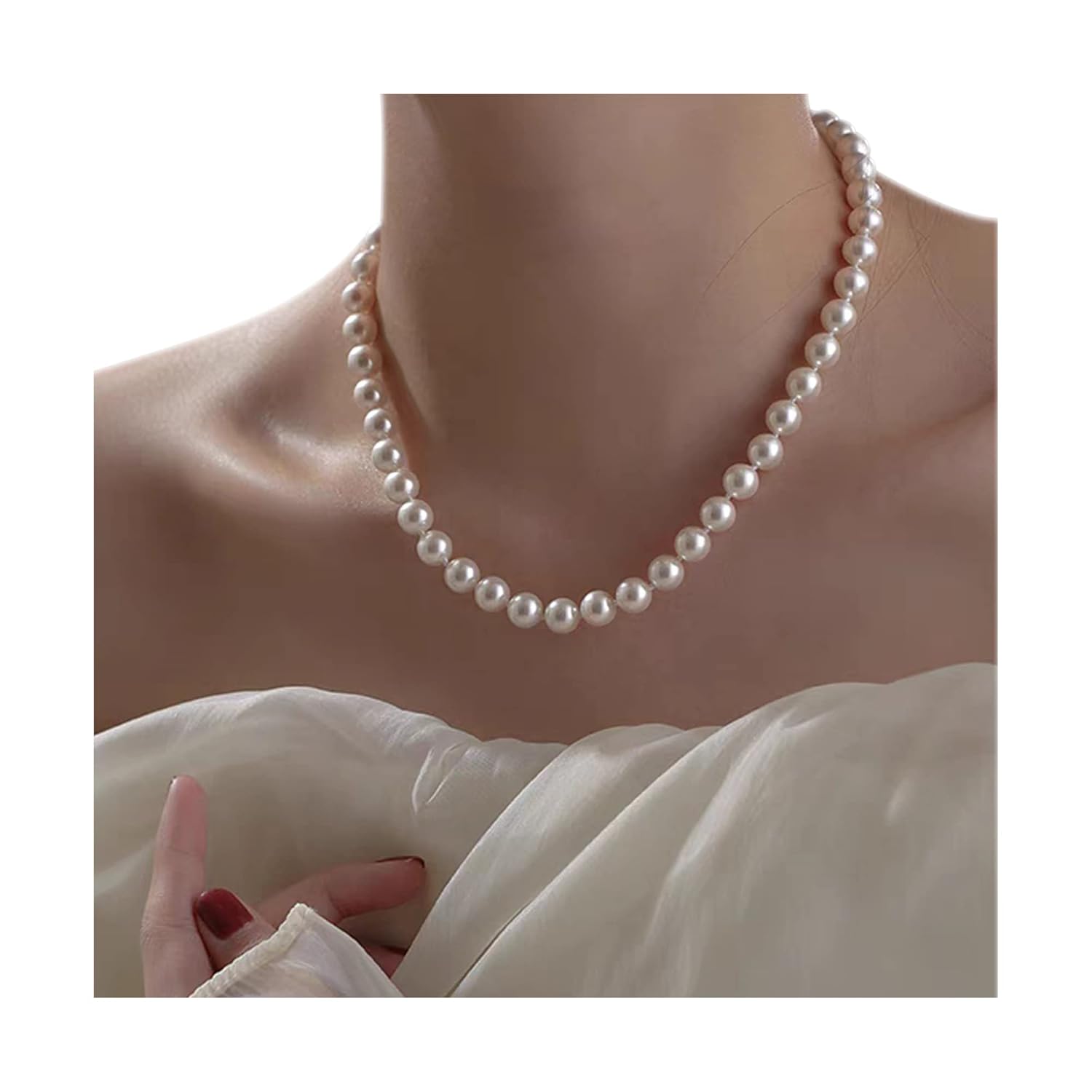 Pearl Necklaces for Women, Pearl Choker Necklace as