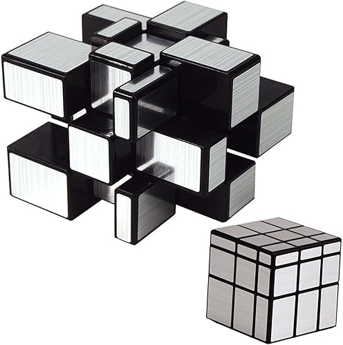 QYTOYS - Cubo de espejo de 3 x 3 x 3 x 3 pulgadas, cubo de diferentes formas, cubo plateado de 2.244 in, bloques de espejo de cubo de velocidad,