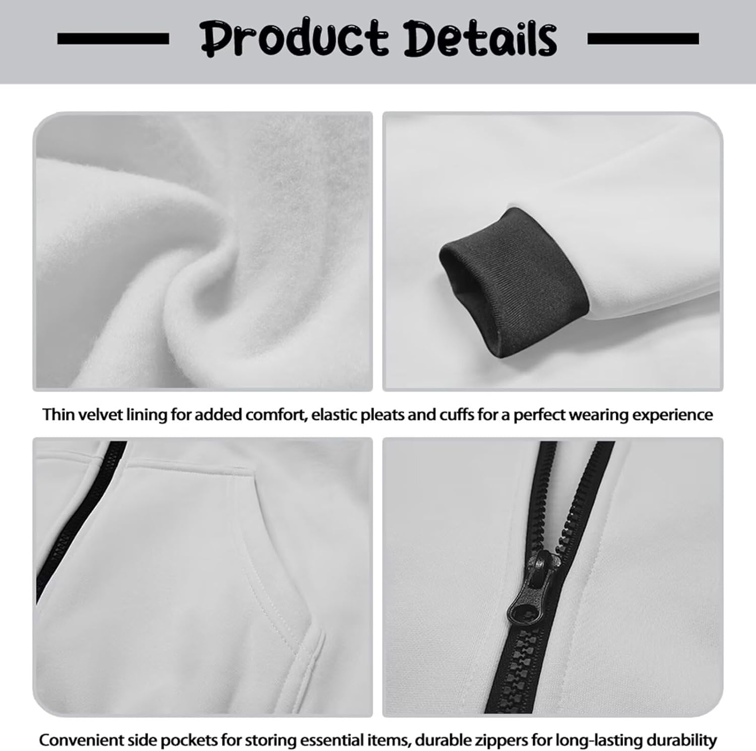 DISNIMO Fleece Hoodie for Boys Zip Up Hoodie Sweatshirt Kids Full Zipper Jackets Hooded with Pocket Winter Coat Clothes - Image 7