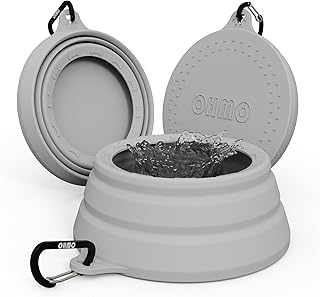 OHMO Spill Proof Collapsible Dog Water Bowl 24oz for Cars, No Splash Portable Bowls