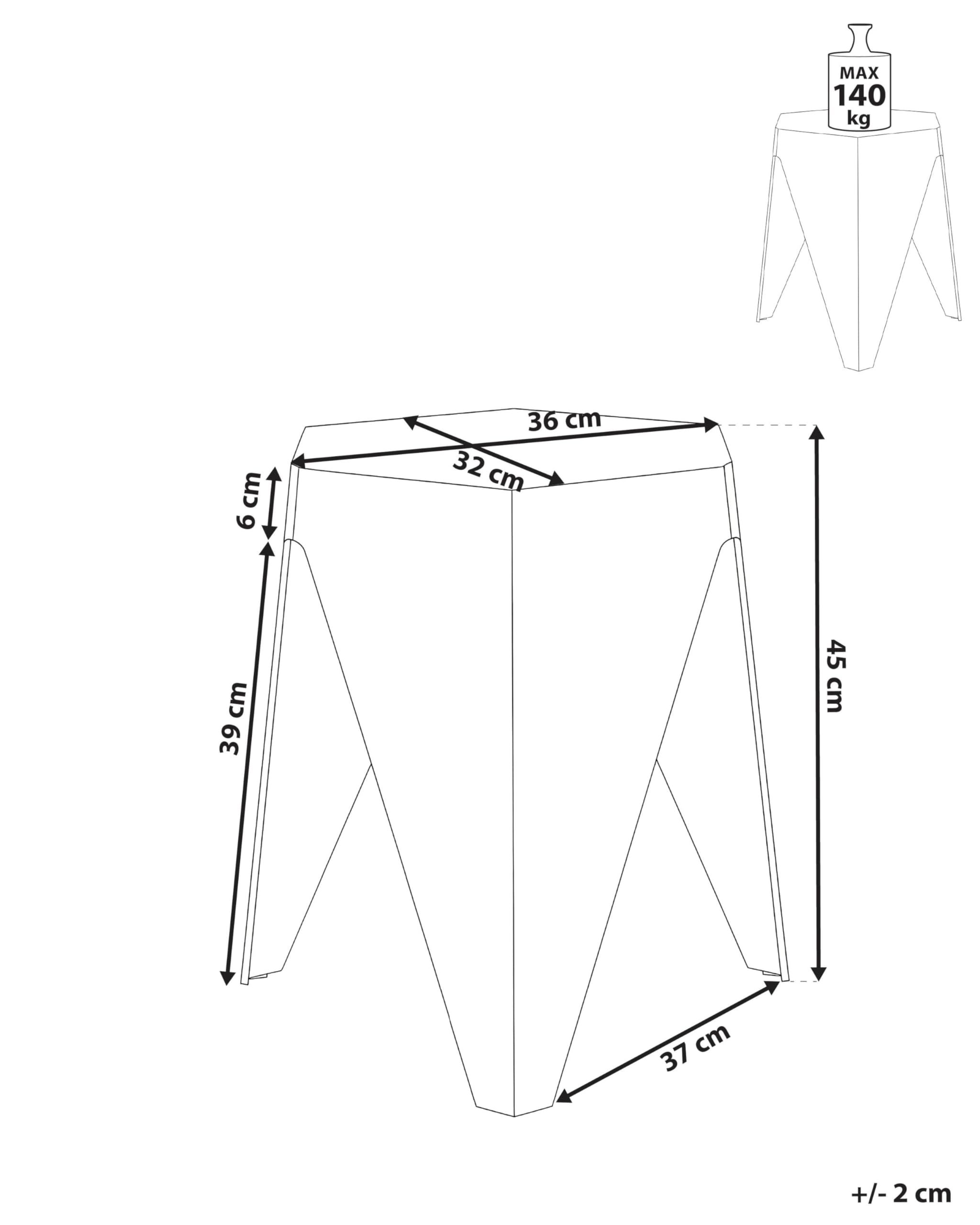 Beliani Ensemble de 4 Tabourets d'Extérieur Sièges d'Appoint Extérieur Synthétique Empilables Tons Pastel Multicolore Karavos