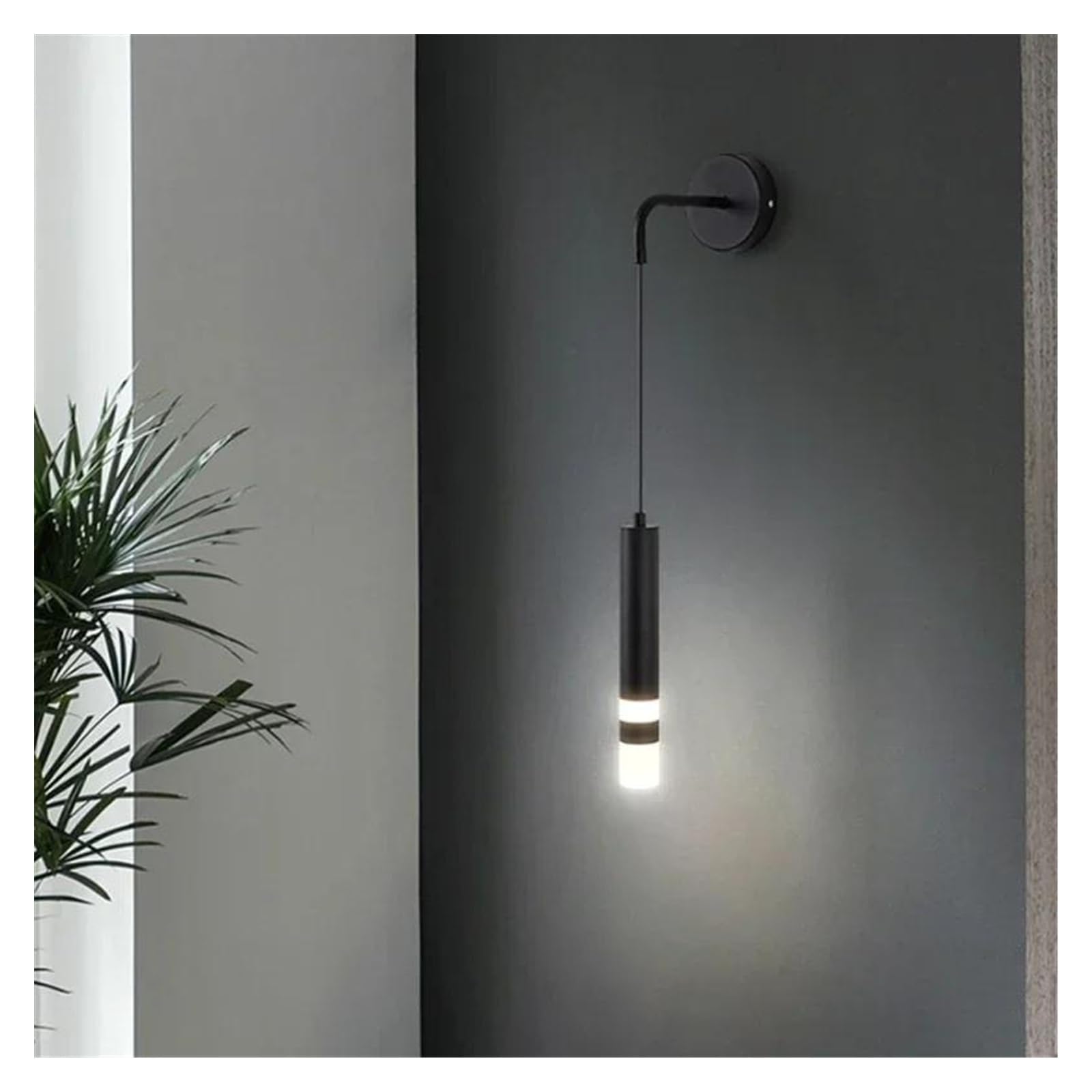 ZTCHSENZT Wall Sconces, Bedroom Bedside Wall Light Luxury Creative Study Reading with Spotlight Hanging Wire Copper Lamp,B-SMALL