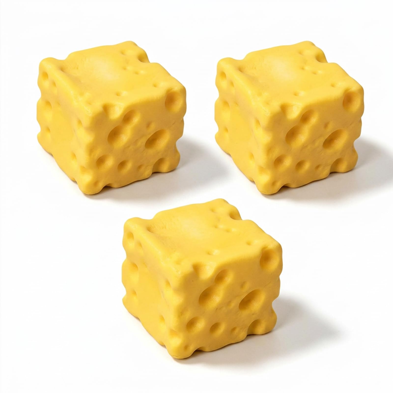 3 Pack Cheese Squishy Decor, Giant Cheese Stress Relief Desktop Ornament with Soft Inner Material, Jumbo Cheese Squishy Decoration for Office Desk Home Decor