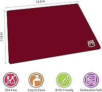Vista 3 de ZVP Tablas de cortar de plástico para cocina, tabla de cortar flexible para cocinar, alfombrillas de corte antideslizantes con icono de comida
