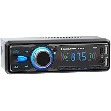 Car Radio with Bluetooth 5.0, Wistrue Single DIN Car Stereo Bluetooth with FM and Hands-Free Calling, 1 DIN Radio with 2.1A Charging Port, 2 USB/AUX/TF Card/MP3/WMA/WAV Player, No CD/DVD Player