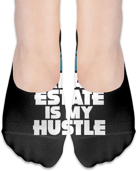 Personalized No Show Socks With Funny Real Estate Agent Print For Women