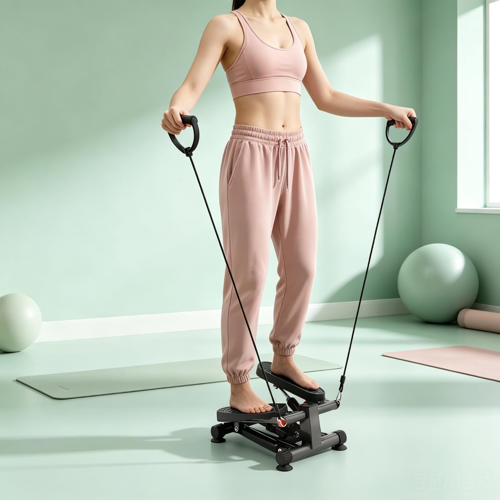 Stepper Fitness Appartamento con schermo LCD, Mini Stepper a Torsione
