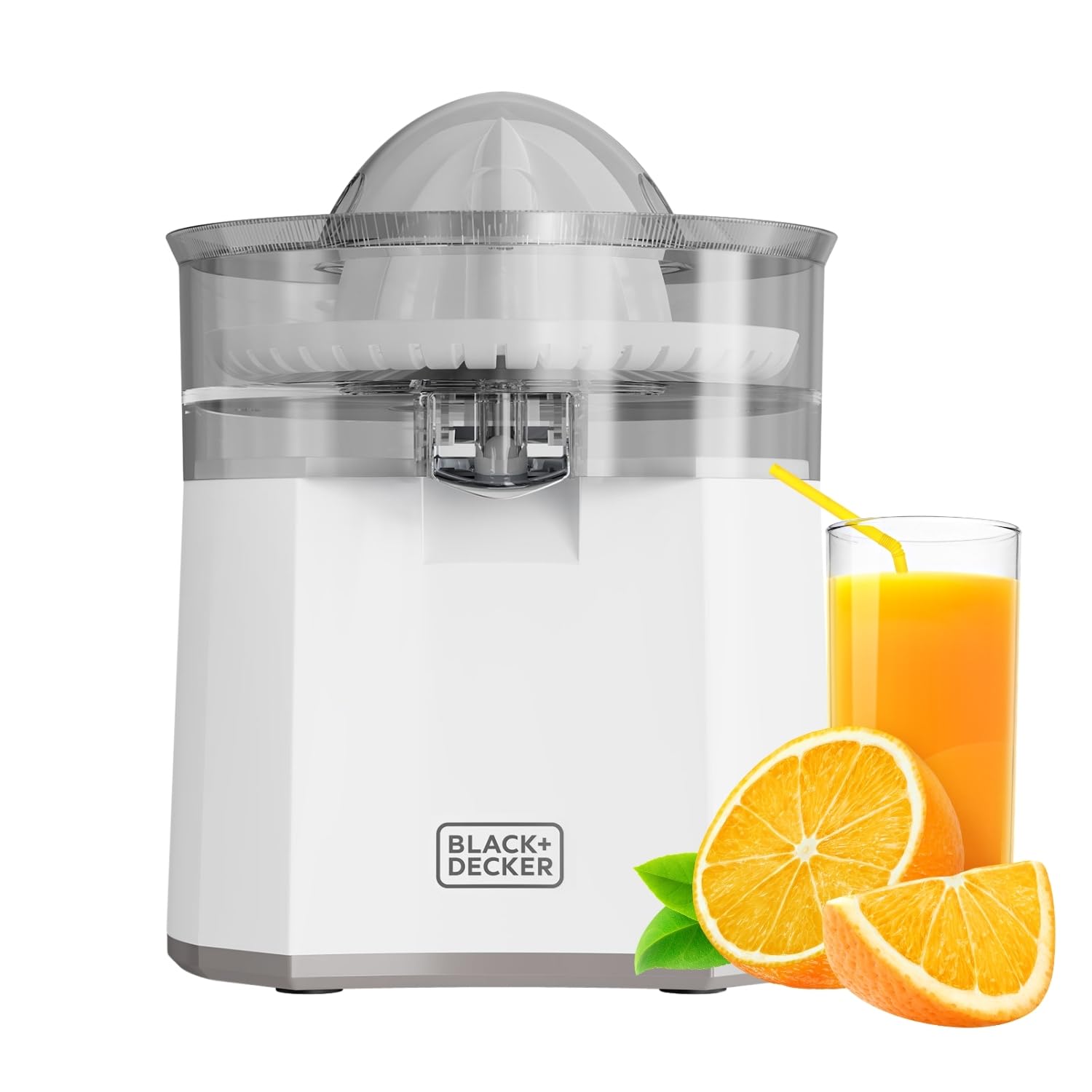 Presse-agrumes électrique Black+Decker en acier inoxydable avec cône universel