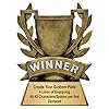 Decade Awards Personalized Winner Trophy - Engraved Champion Award with Golden Laurel Wreath for Sports, Business, Academic Achievement or Recognition - Celebrate Success - Customize Now (6 Inch)