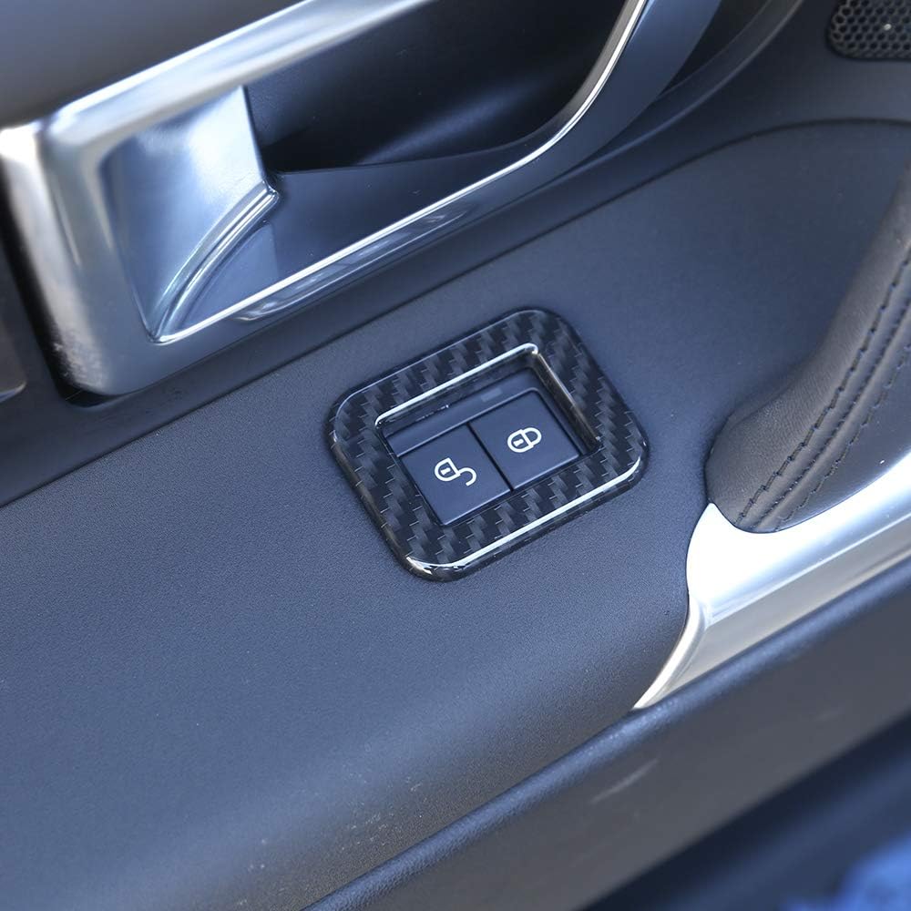 YIWANG for Land Rover Discovery Sport 2015-2017 ABS Plastic Children Lock Frame Cover Trim 4pcs (Carbon Fiber)