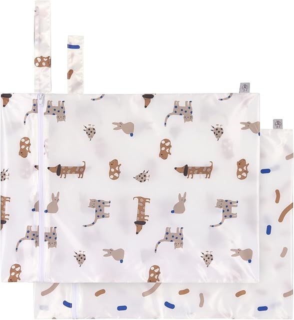 LÄSSIG Torba na nos wielokrotnego użytku 2 sztuki/mokra torba Little Mateys royal blue