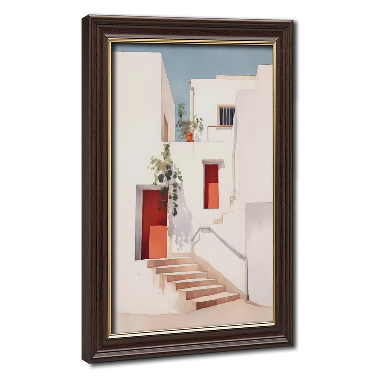 Bareronor Mediterranean Style Canvas Poster for Dorm Room Decor Gift