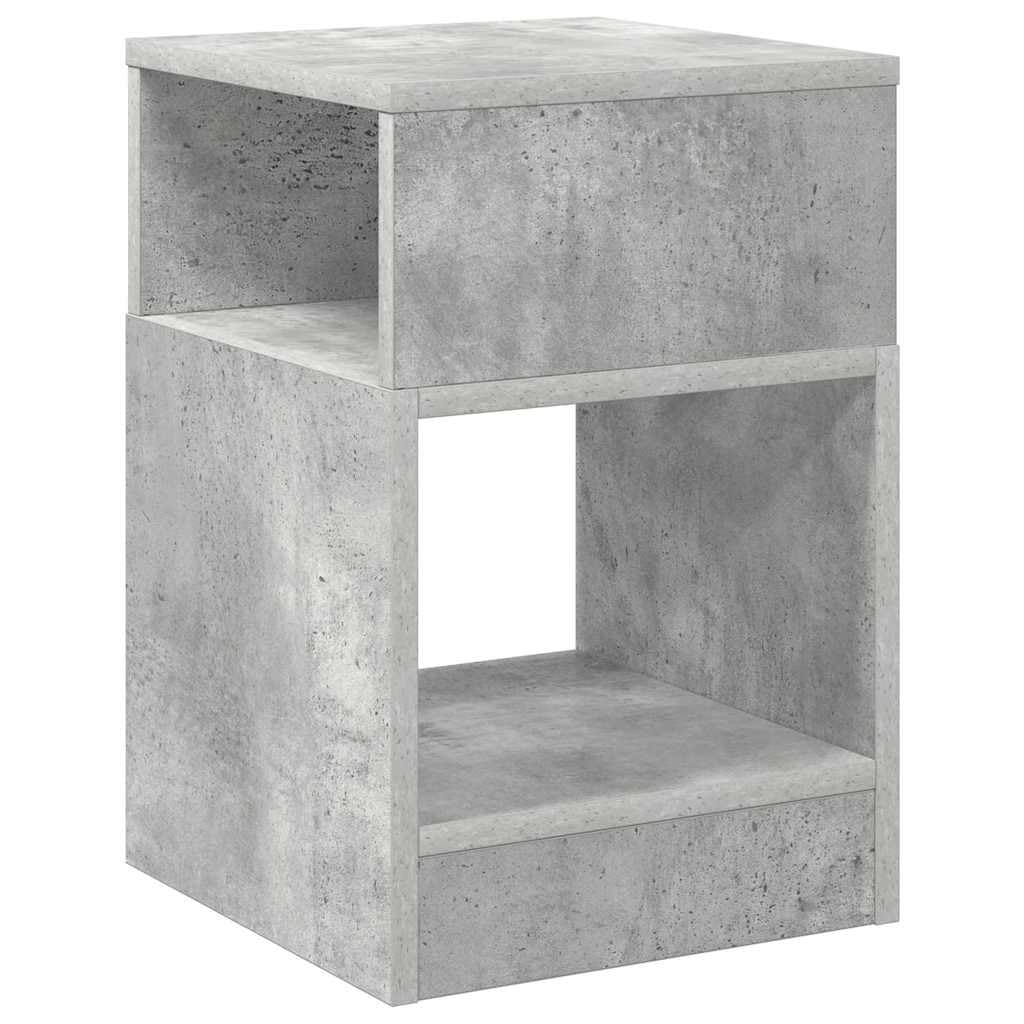 Mesa auxiliar de hormigón gris de 30x45 cm para salón