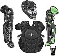 Vista 31 de All-Star Eje S7 de 9 a 16 años – Kit de equipo de captura de béisbol (incluye casco, protector de pecho, protectores de piernas), cumple con NOCSAE