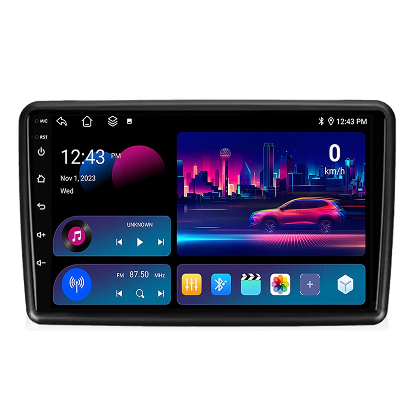 Samochodowy odbiornik stereo z systemem Android 14 Nawigacja samochodowa do Honda Mobilio 2 Amaze 2013-2020 Double Din 9-calowy ekran dotykowy samochodowe stereo z nawigacją satelitarną Bluetooth