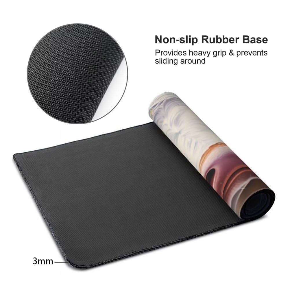 Tappetino Mouse XXL 1000x500mm Mucca Grande Mouse Pad, Tappetino Scrivania Grande Mousepad Gaming con Bordi Cuciti, Tappeto Scrivania con Base Antiscivolo per Ufficio e Casa (Animale) -MP1570