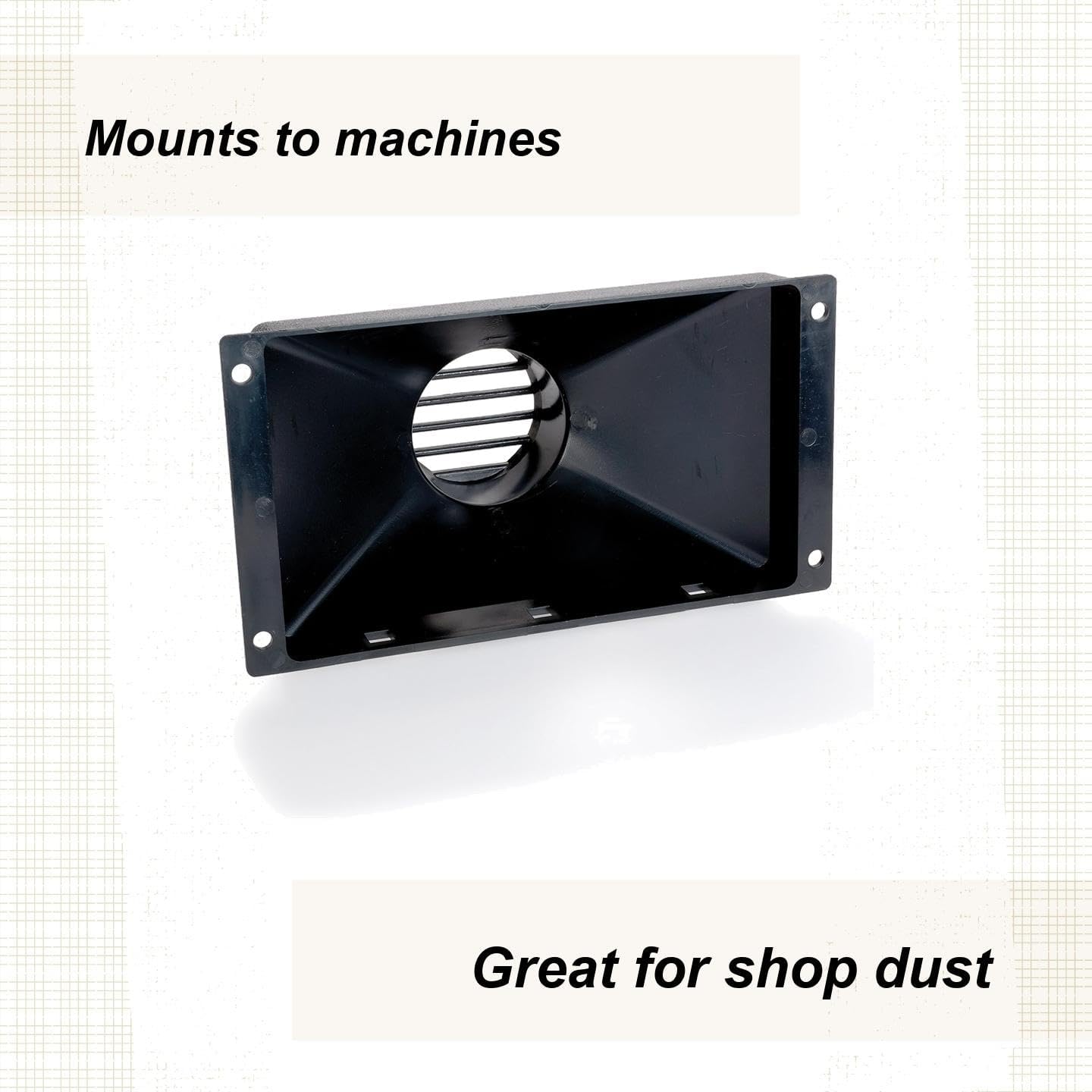 Woodriver Dust Connection Large Flanged Dust Collection Hood With 4" Port